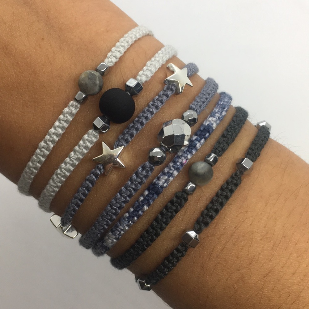 Handmade Beaded Macrame Friendship Bracelet - Picture 3 of 5